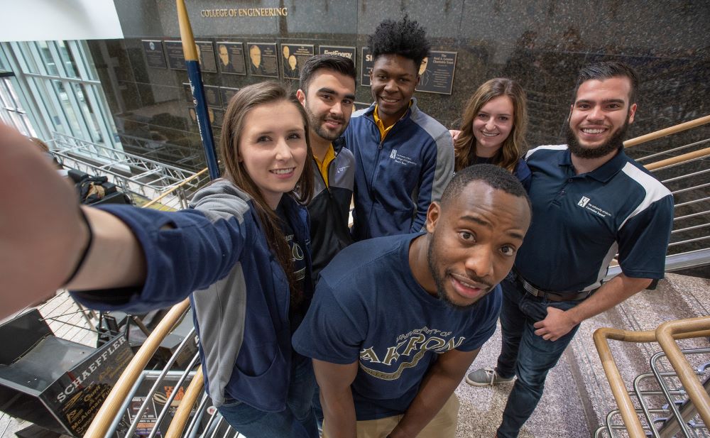 Students in the College of Engineering and Polymer Science